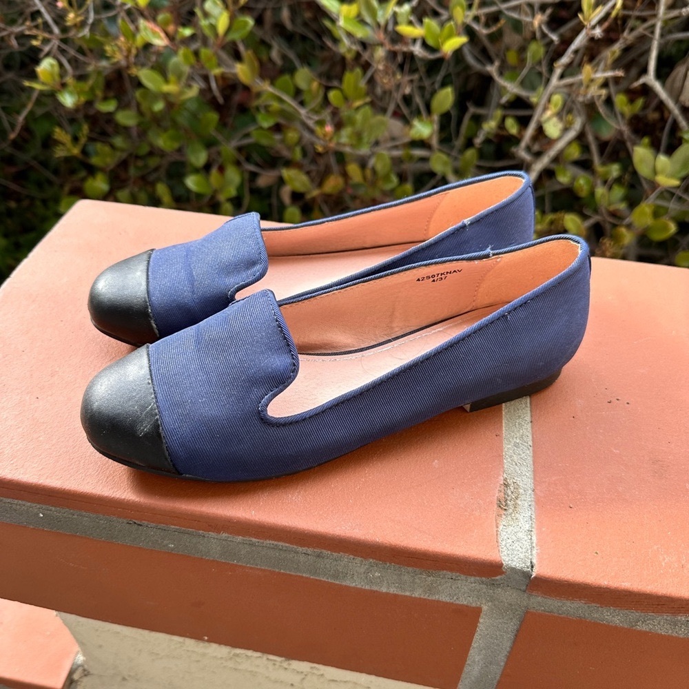 TopShop Navy Blue and Black Women's Loafers